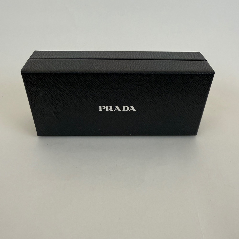 Prada Sunglasses Eyeglasses Hard Case‎ Black with Cleaning Cloth Authentic